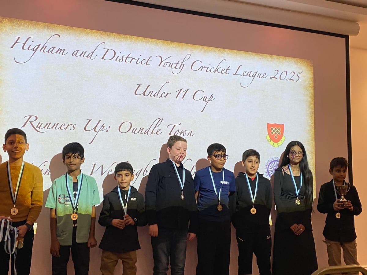 WICC U11s at Higham & District Youth League presentation evening 2025